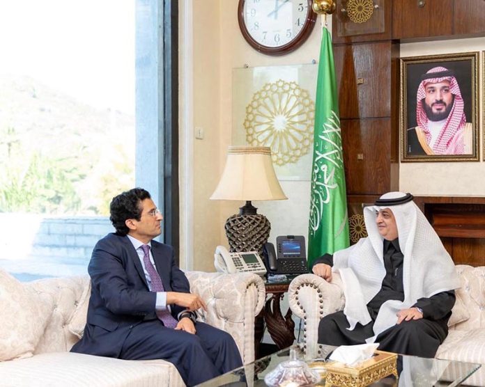 Federal Minister for Petroleum, Mr. Ali Pervaiz Malik, met with H.E. Nawaf bin Saeed Ahmad Al-Malkiy, Ambassador of the Kingdom of Saudi Arabia to Pakistan