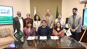 Chairman Prime Minister's Youth Programme Rana Mashhood Ahmad Khan Witnessed the Letter of Intent (LOI) signing Ceremony Between Prime Minister's Youth Programme (PMYP), Voluntary Service Overseas (VSO) Pakistan, and BARGAD - Organization for Youth Development.