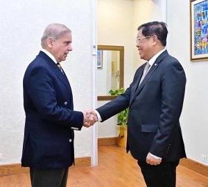 The Union Minister for Foreign Affairs of the Republic of the Union of Myanmar, H.E. U Than Swe called on Prime Minister Muhammad Shehbaz Sharif.