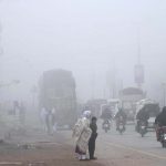 A view of thick fog that engulfs the Federal Capital during morning time