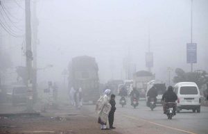 A view of thick fog that engulfs the Federal Capital during morning time