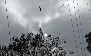 Thick clouds hover over the sky of the provincial capital