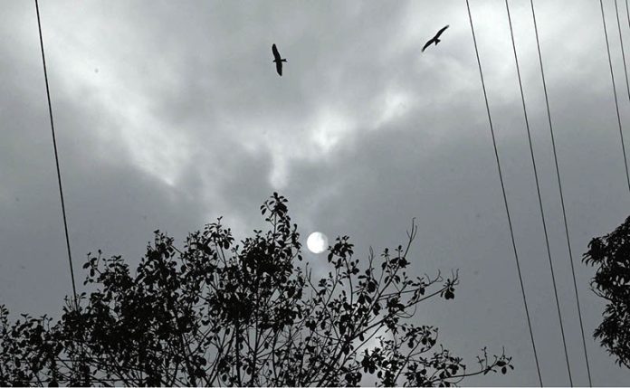 Thick clouds hover over the sky of the provincial capital