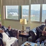 Sri Lankan Ambassador Rear Admiral (Rtd.) Fred Seneviratne calls on Federal Minister for National Heritage and Culture Division Aurangzeb Khan Khichi to discuss bilateral cooperation in culture and religious tourism.