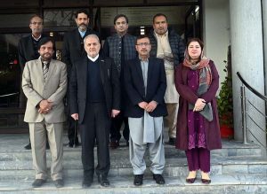 Managing Director of the Associated Press of Pakistan, Muhammad Asim Khichi, poses for a group photograph with Iranian Ambassador to Pakistan H.E. Dr. Reza Amiri-Moghaddam during his visit to APP Headquarters.