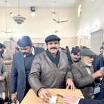 A Lawyer casting his vote during DBA elections