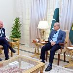 Prime Minister Muhammad Shehbaz Sharif meets a delegation from Ericsson led by President Patrick Johansson.