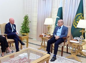 Prime Minister Muhammad Shehbaz Sharif meets a delegation from Ericsson led by President Patrick Johansson.