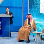 Federal Minister for Petroleum Ali Pervaiz Malik addressing the country showcase session at Pakistan Pavilion