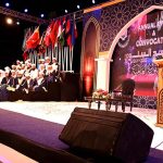 Federal Minister of Planning, Development and Special Initiatives Prof. Ahsan Iqbal addressing the annual event and convocation of Jamia Binoria Alamia