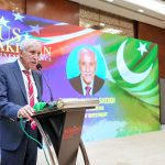 The Federal Minister for Board of Investment, Qaiser Ahmed Sheikh, attends the launching ceremony of the U.S. - Pakistan Business Alliance (USPBA) Pakistan Chapter