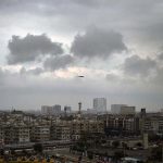 A beautiful winter scene as light drizzle refreshes the city, further extending the cold wave and adding to its urban charm