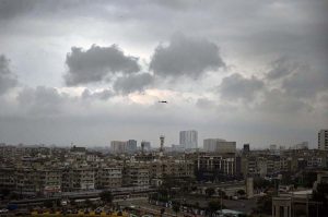 A beautiful winter scene as light drizzle refreshes the city, further extending the cold wave and adding to its urban charm