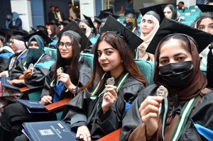 Governor Punjab and Chancellor University of Sargodha Sardar Saleem Haider Khan addresses the 12th Convocation at the university of Sargodha multipurpose hall.