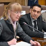 German Ambassador to Pakistan Ina Lepel addresses the business community at the Chamber of Commerce While SVP SCCI Muhammad Murad Arshad, Vp Suleiman Sheikh also present