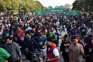 A large number of participants take part in the Islamabad Marathon 2026 at F-9 Park