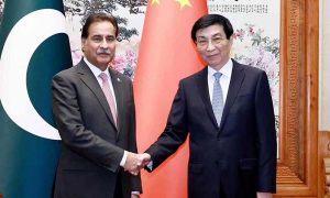 21st January 2026: Speaker National Assembly Sardar Ayaz Sadiq meets Chairman Chinese People's Political Consultative Conference, Mr. Wang Huning, in Beijing, China