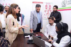Federal Minister for National Health Services, Regulation and Coordination Syed Mustafa Kamal addressing the inauguration ceremony of ‘Digitalized Healthcare Centre