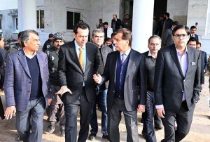 Speaker National Assembly, Sardar Ayaz Sadiq, inspecting the construction work of the New Parliament Lodges Project