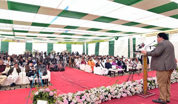 Federal State Minister for Religious Affairs & Interfaith Harmony Kheal Das Kohistani addressing the Conference on Interfaith Harmony & Strategy for mutual understanding between religions