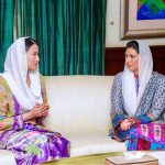 First Lady Bibi Aseefa Bhutto Zardari in a meeting with Vice Minister of Trade of Indonesia, Dyah Roro Esti Widya