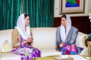 First Lady Bibi Aseefa Bhutto Zardari in a meeting with Vice Minister of Trade of Indonesia, Dyah Roro Esti Widya