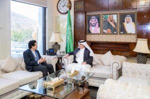 Federal Minister for Petroleum Ali Pervaiz Malik held a meeting with H.E. Nawaf bin Saeed Ahmad Al-Malkiy, Ambassador of the Kingdom of Saudi Arabia to Pakistan.