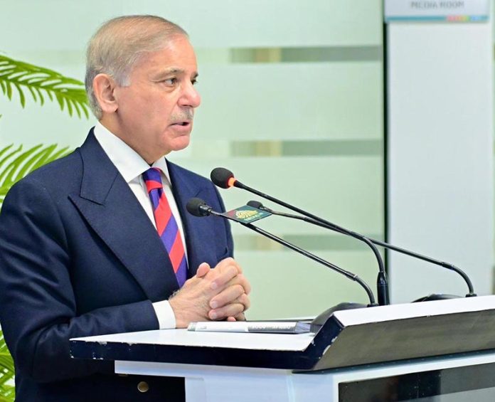 Prime Minister Muhammad Shehbaz Sharif address the inaugural ceremony of Pakistan Asan Khidmat Center