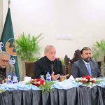 Prime Minister Muhammad Shehbaz Sharif addresses a meeting with political leadership of Balochistan Assembly