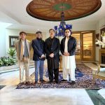 Chairman Senate Syed Yousuf Raza Gilani met Makhdum Syed Ahmed Mahmood at his Lahore residence. Syed Ali Qasim Gilani and Makhdum Syed Murtaza Mahmud, MNA were also present