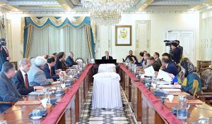 Prime Minister Muhammad Shehbaz Sharif presiding over a meeting on civil services reforms and performance appraisal system in Ministries