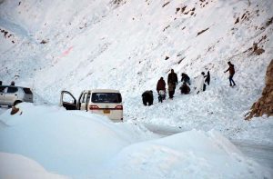 A scenic view of snow-covered mountains following fresh snowfall in the provincial capital.