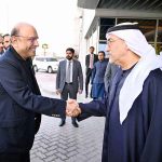 President Asif Ali Zardari is seen off by His Excellency Abdul Rahman bin Mohamed Al Owais, Cabinet Member and Minister for Federal National Council Affairs of UAE, at the airport.
