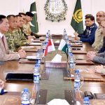 Lt. Gen. (Retd) Sjafrie Sjamsoeddin, Minister of Defence Indonesia along with his delegation held a meeting with Federal Minister for Defence Production, Muhammad Raza Hayat Harraj, Secretary Defence Production, Lt. Gen. (Retd) Muhammad Chiragh Haider and high officials of MoDP.