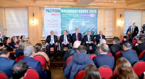 Prime Minister Muhammad Shehbaz Sharif addresses Pakistan Breakfast at Pakistan Pavilion on the sidelines of the 56th Annual meeting of the World Economic Forum