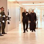 President Asif Ali Zardari is seen off by His Excellency Abdul Rahman bin Mohamed Al Owais, Cabinet Member and Minister for Federal National Council Affairs of UAE, at the airport.