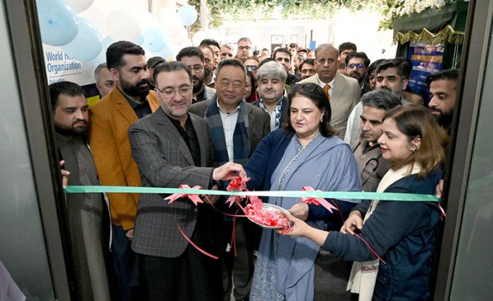 Chairperson, Benazir Income Support Programme (BISP), Senator Ms. Rubina Khalid, inaugurates the Nutrition Stabilization Center supported by BISP and WHO at Bacha Khan Medical Complex