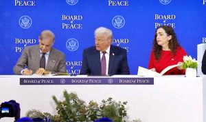 Prime Minister Muhammad Shehbaz Sharif signs charter of Board of Peace on the sidelines of 56th Annual meeting of the World Economic Forum
