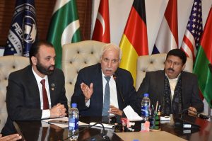 - Federal Minister for Board of investment, Qaiser Ahmad Shaikh, chairing a meeting during visit in Faisalabad Industrial Estate Development & Management Company (FIEDMC).