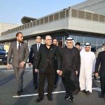 President Asif Ali Zardari is seen off by His Excellency Abdul Rahman bin Mohamed Al Owais, Cabinet Member and Minister for Federal National Council Affairs of UAE, at the airport.