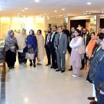 Officers and faculty members of the National Institute of Public Administration (NIPA), Peshawar, visit the Senate Museum at Parliament House