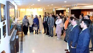 Officers and faculty members of the National Institute of Public Administration (NIPA), Peshawar, visit the Senate Museum at Parliament House
