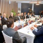 Federal Minister for Commerce Jam Kamal Khan in a meeting with the members of American Business Council at the office of Council