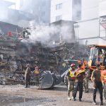 Rescue workers continue to search for missing people in the rubble of Gul Plaza, which collapsed after a devastating fire broke out, killing more than 60 people and leaving dozens missing under the rubble