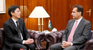 Speaker National Assembly Sardar Ayaz Sadiq receives Ambassador of the Kingdom of Thailand, Mr. Rongvudhi Virabutr, at the Parliament House in the federal capital