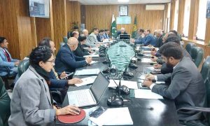 Federal Minister for National Food Security and Research, Rana Tanveer Hussain presiding over the 3rd meeting of the National Wheat Oversight Committee at the Ministry of National Food Security and Research
