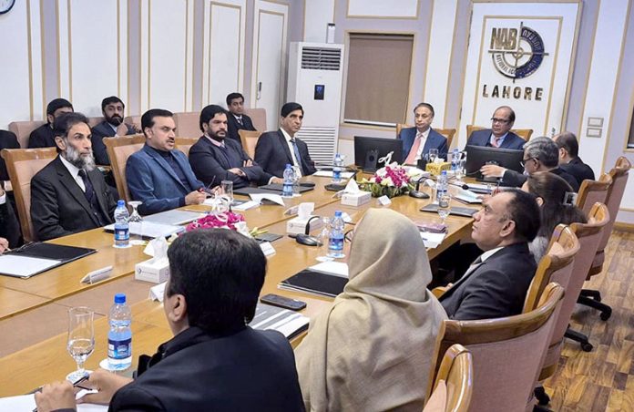 Deputy Chairman NAB Sohail Nasir presided over the meeting in NAB office