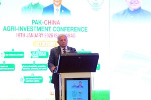 - Federal Minister for National Food Security and Research Rana Tanveer Hussain addressing the Pakistan-China Investment Conference, reaffirming Pakistan's commitment to facilitating Chinese investment in agriculture and food security sectors in federal capital.