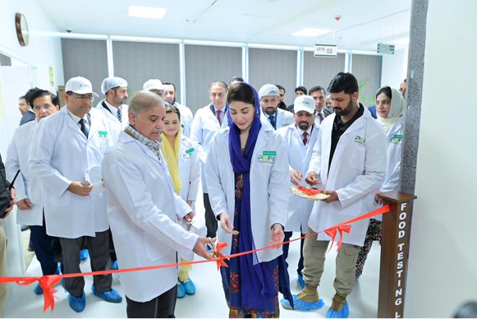 Prime Minister Muhammad Shehbaz Sharif and Chief Minister Punjab Maryam Nawaz Sharif launching Punjab Agriculture, Food and Drug Authority Laboratories