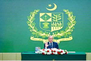 Prime Minister Muhammad Shehbaz Sharif addressing National Workshop on Khyber Pakhtunkhwa.